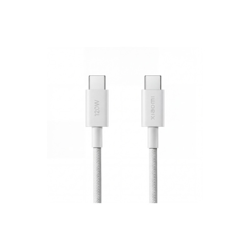 Xiaomi 6A Braided USB-C to USB-C Cable 1m, Balta