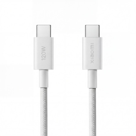 Xiaomi 6A Braided USB-C to USB-C Cable 1m, Balta