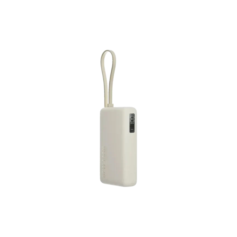Xiaomi 67W Išorinė baterija (Power Bank) 10000mAh, integruotas kabelis, Tan