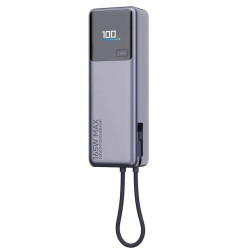 Xiaomi 165W Išorinė baterija (Power Bank) 10000mAh, integruotas kabelis, Pilka
