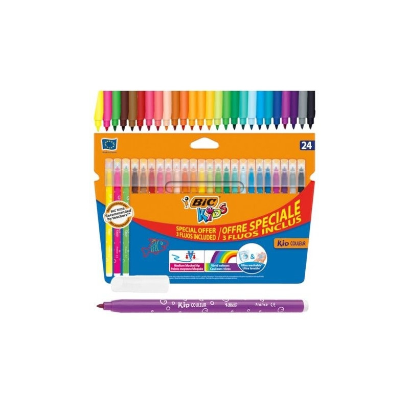 Bic Flomasteriai Kids Couleur 24 spalvų rinkinys 093350