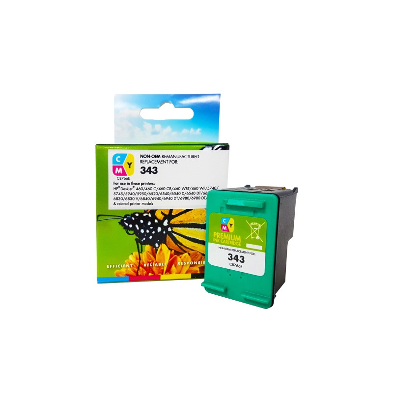 Static Control Rašalinė kasetė CMY, suderinama su HP 343 Tri-color (C8766EE)