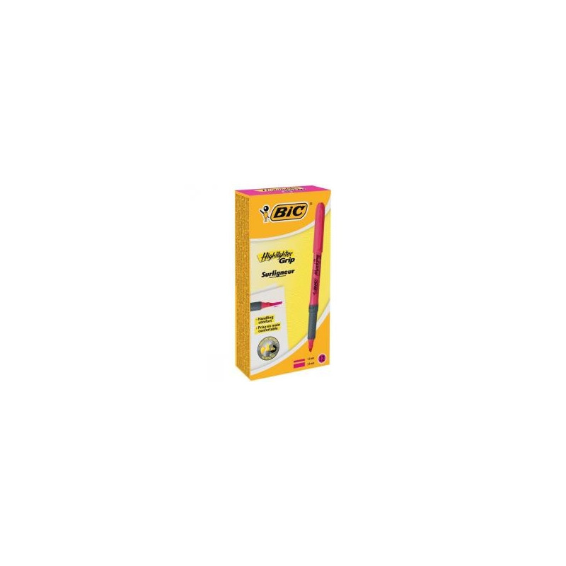 Bic Tekstas žymeklis Highlighter Flex, rožinis, pakuotėje 12 vnt. 494879