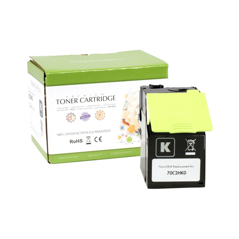 Static Control Lazerinė kasetė juoda, suderinama su Lexmark 702HK (70C2HK0)