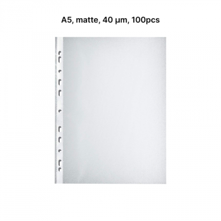 AD Class Įmautės dokumentams A5 matinės 40 mikr., pakuotėje 100 vnt. (A5OP40-100)