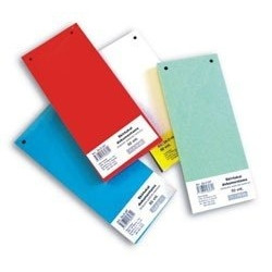 Skirtukai dokumentams SMLT kartoniniai 11x23,5cm 50vnt. raudoni