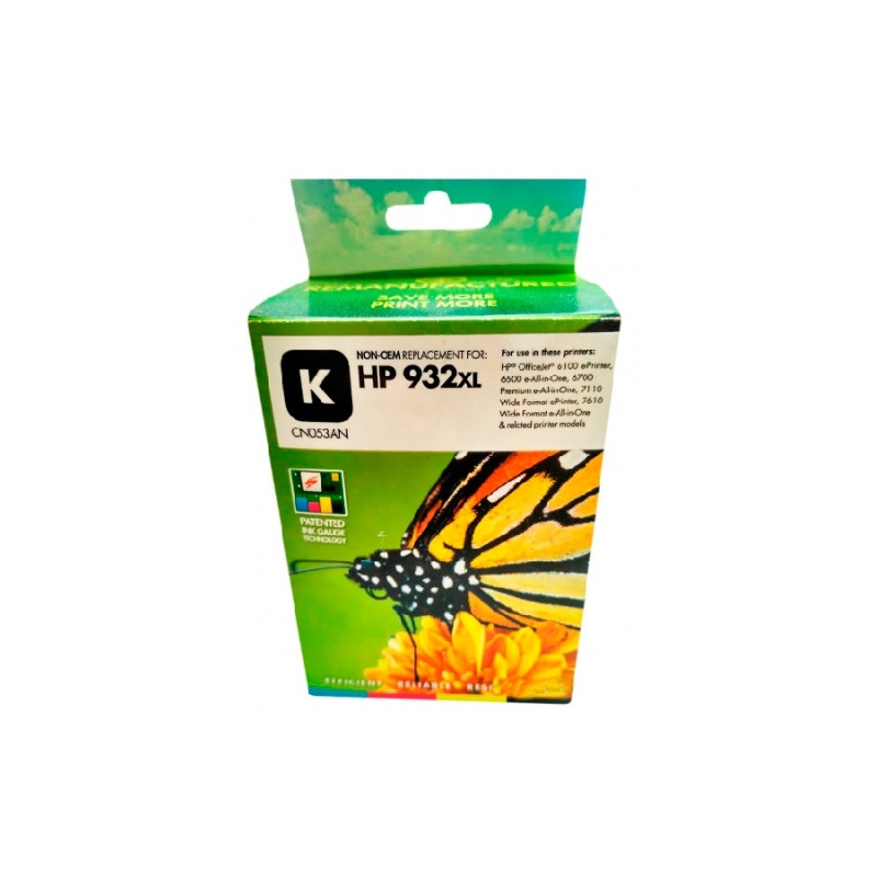 Static Control Rašalinė kasetė juoda, suderinama su HP 932XL (CN053AE)