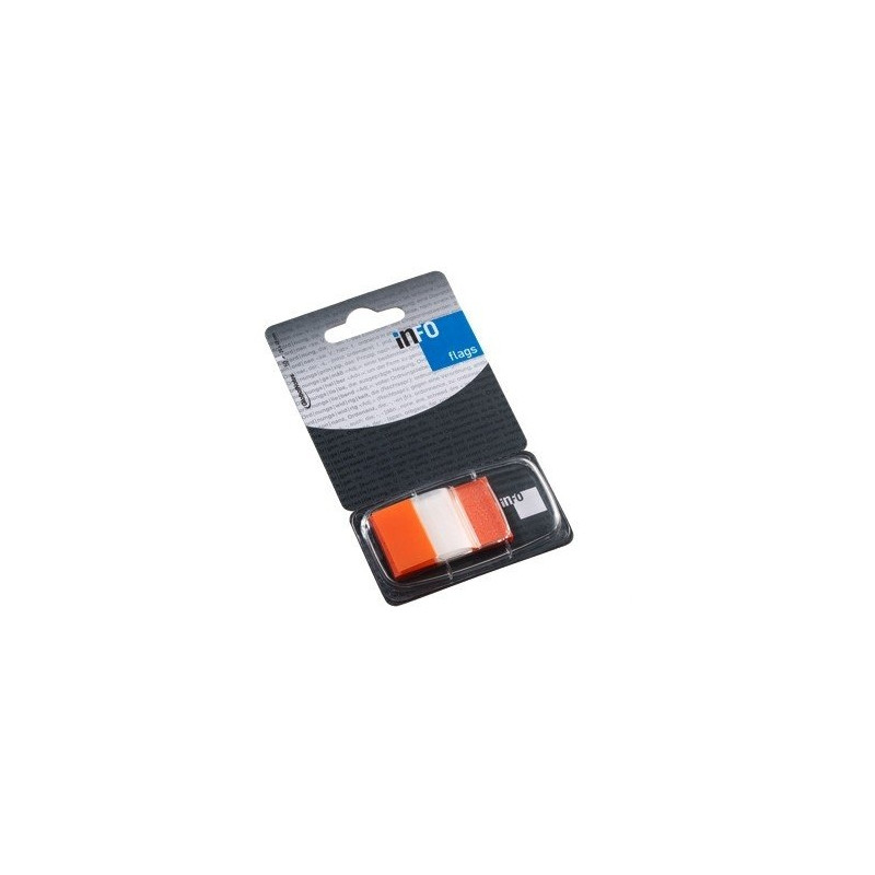 Indeksai Global Notes, 25x43mm, oranžiniai, plastikiniai (1x50) 0718-205