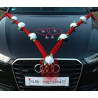 Ecost prekė po grąžinimo, Organza M + Hearts ® papuošalai automobiliams (grynai balta / raudona / ra