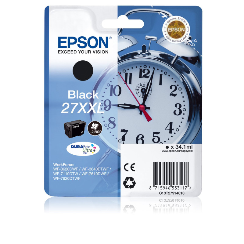 Kasetė Epson T27XXL (C13T27914012) BK 2200psl. OEM