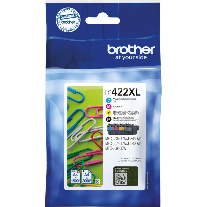 Kasetė Brother LC422XLVAL CMYK 3K OEM