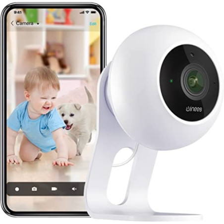 Ecost prekė po grąžinimo Vaizdo įrašų kūdikių monitorius su fotoaparatu ir garsu, Winees 1080p