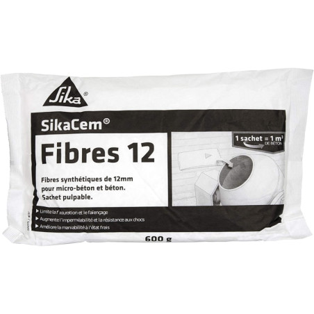 Ecost prekė po grąžinimo Sika France S.A.S 546535 Sintetiniai pluoštai, skirti mikro balta, 12 mm