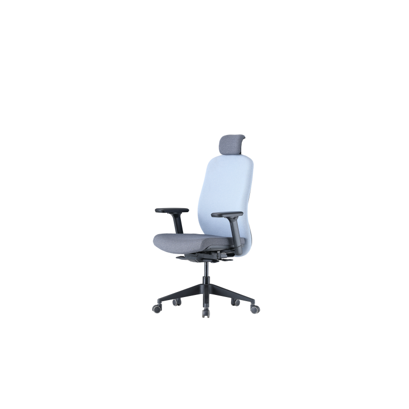 Up Up Athene ergonominė biuro kėdė Juoda, Pilkas + Mėlynas audinys