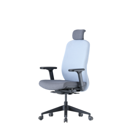 Up Up Athene ergonominė biuro kėdė Juoda, Pilkas + Mėlynas audinys