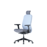 Up Up Athene ergonominė biuro kėdė Juoda, Pilkas + Mėlynas audinys