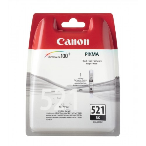 Kasetė Canon CLI-521BK BK 2370 psl. OEM-RAŠALINĖS KASETĖS