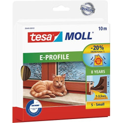 Ecost prekė po grąžinimo tesa moll E-Profile Rubber Seal, Self-Adhesive Seal for Insulating Gaps on
