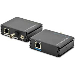 Ecost prekė po grąžinimo Digitus PoE+ extender set range at RJ45 to 400m / at COAX up to 500m - almo