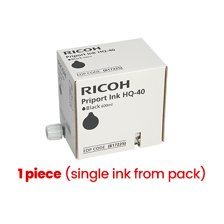 Ricoh Priport HQ-40 (817225) Rašalinė kasetė, Juoda (1 vnt)