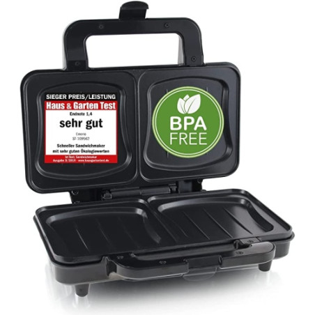 Ecost prekė po grąžinimo Emerio XXL Sandwichtoaster für alle Toastgrößen geeignet, BPA frei, große M