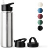 Ecost prekė po grąžinimo Vinsun Stainless Steel Drinking Bottle 750 ml - 3 Lids - Leak-Proof, Suitab