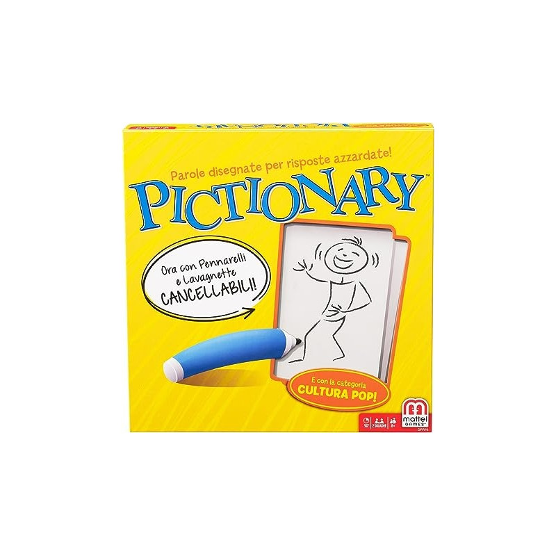 Ecost Prekė po grąžinimo Mattel Games - Pictionary, Stalo Žaidimas Šeimoms ir Vaikams nuo 8 metų, DP