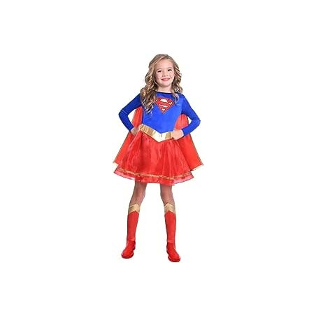 Ecost Prekė po grąžinimo Amscan - Vaikiška Kostiumas Supergirl, Suknelė, Šalmas, Kojinės, Superheroj