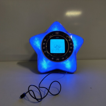 Ecost prekė po grąžinimo VTech - Kidimagic Starlight Violet - Interaktyvus vaikiškas žadintuvas, rad