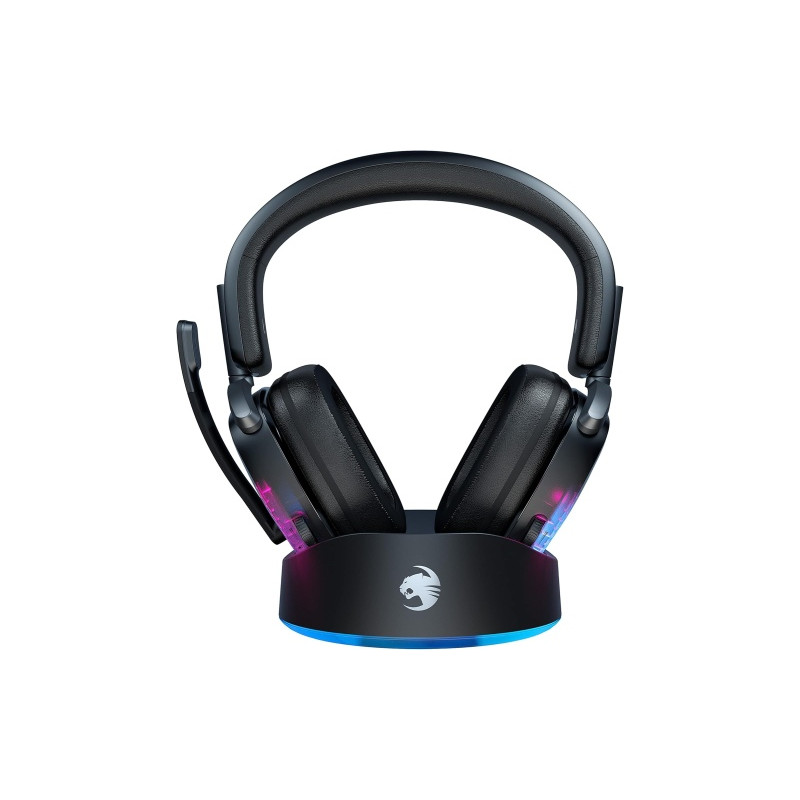 Ecost prekė po grąžinimo Roccat Syn Max Air - Belaidis RGB žaidimų ausines su 3D garsu ir dokavimo s