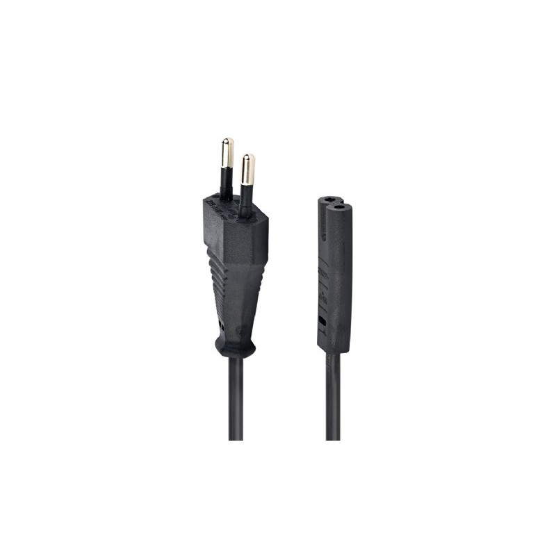 Gembird PC-184/2 Maitinimo Kabelis, EU Power plug, 1.8m, Juoda