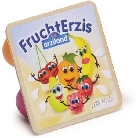 Ecost prekė po grąžinimo Erzi Yogurtini Multiflavor medinis žaislas, įvairiaspalvis, 7 x 7 x 2,7 cm,