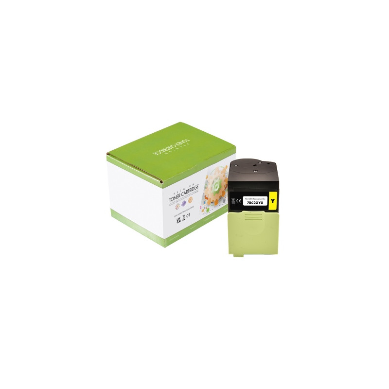 Static Control Lazerinė kasetė geltona, suderinama su Lexmark 78C2XY0