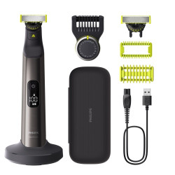 Philips OneBlade Pro 360 QP6652/61 Veido ir kūno plaukų kirpimo mašinėlė, Tamsiai pilka
