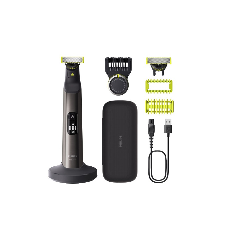 Philips OneBlade Pro 360 QP6652/61 Veido ir kūno plaukų kirpimo mašinėlė, Tamsiai pilka