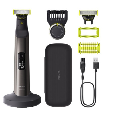 Philips OneBlade Pro 360 QP6652/61 Veido ir kūno plaukų kirpimo mašinėlė, Tamsiai pilka