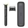 Philips One Blade QP1424/65 GiftPack Plaukų skustuvas / kirpimo mašinėlė, Charcoal Grey