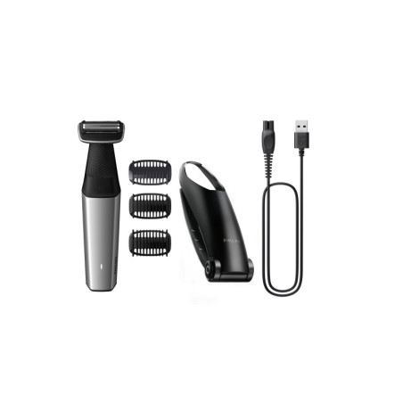 Philips Bodygroom 5000 Series BG5021/15 Kūno plaukų skustuvas / kirpimo mašinėlė, Juoda/Sidabrinė