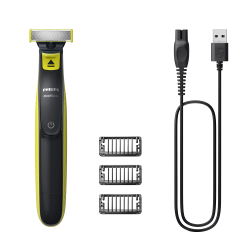 Philips OneBlade Face QP2724/10 Barzdaskutė, Charcoal Grey/Lime