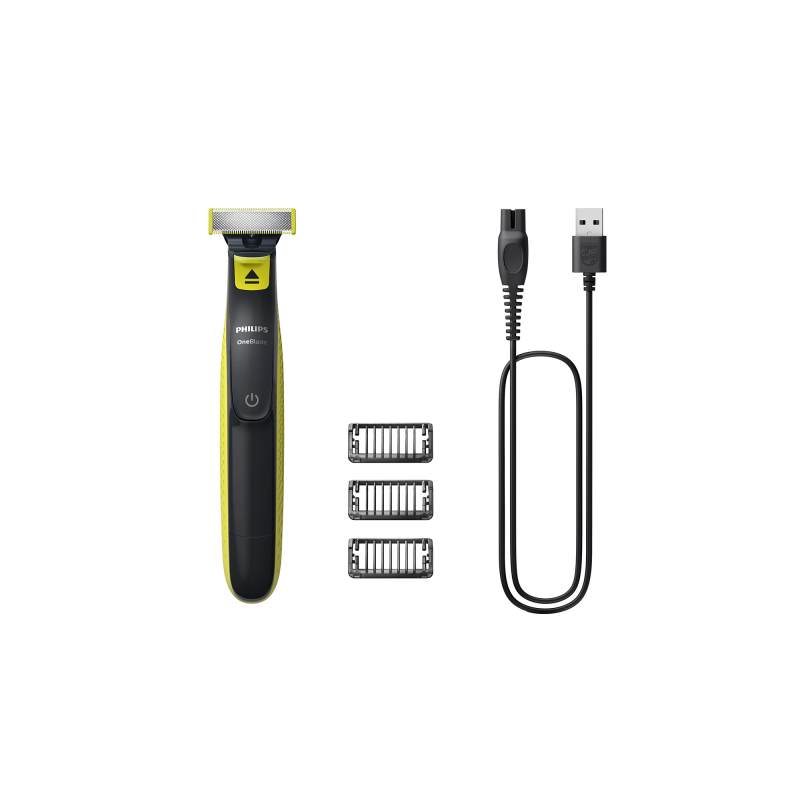 Philips OneBlade Face QP2724/10 Barzdaskutė, Charcoal Grey/Lime