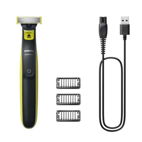 Philips OneBlade Face QP2724/10 Barzdaskutė, Charcoal Grey/Lime