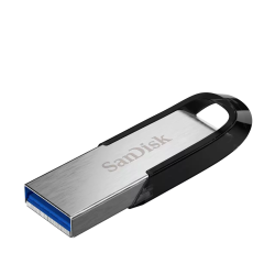 SanDisk Ultra Flair USB atmintinė 256GB, USB-A 3.0, Juoda/Sidabrinė