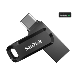 SanDisk Ultra Dual Drive Go USB atmintinė 256GB, USB-C/USB-A 3.2 Gen 1, Juoda