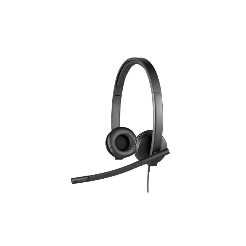 Logitech H570e Mono MS Teams Laidinės ausinės USB-A, Juoda
