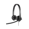 Logitech H570e Mono MS Teams Laidinės ausinės USB-A, Juoda