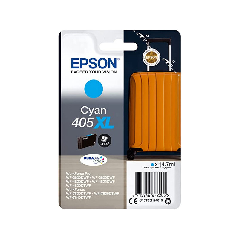 Kasetė Epson 405XL (C13T05H24010) CY 14.7ml OEM