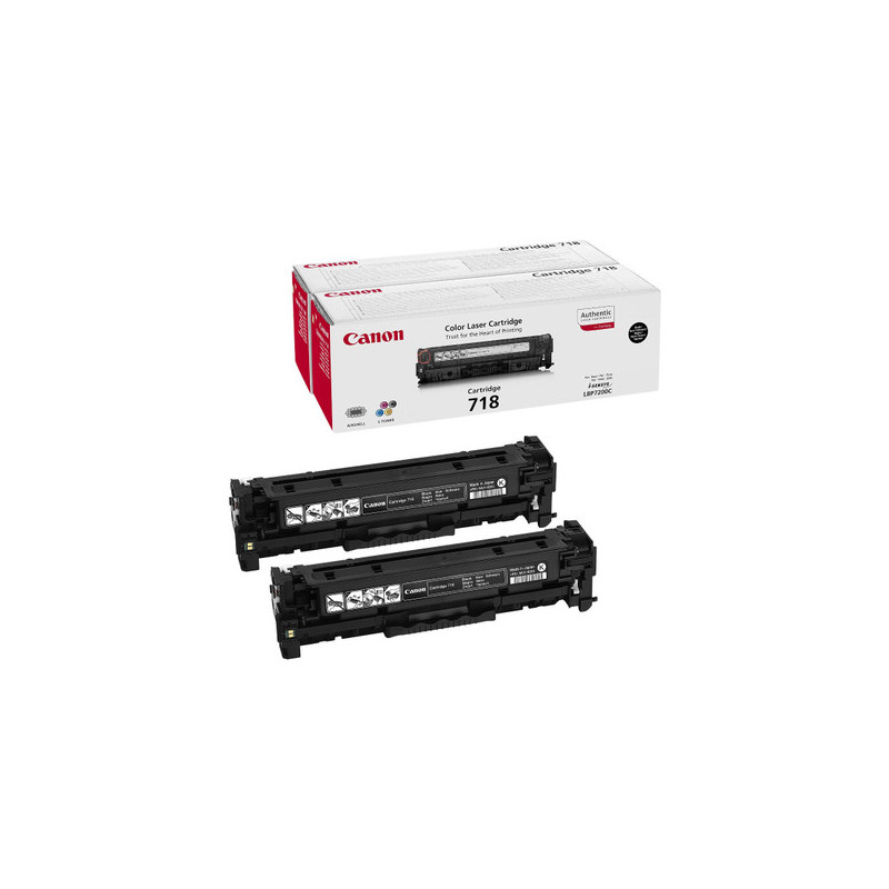 Kasetė Canon 718 (2662B005/2662B017) BK 2-pack OEM