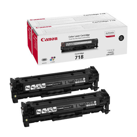 Kasetė Canon 718 (2662B005/2662B017) BK 2-pack OEM