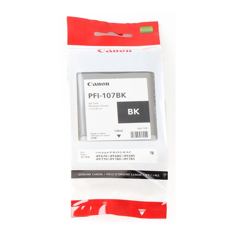 Kasetė Canon PFI-107K (6705B001) BK 130ml OEM