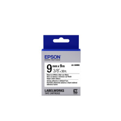 Epson LK-3WBW (C53S653007) Ženklinimo juostelė, Strong Adhesive, Black on White, 9mm 9m